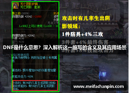 DNF是什么意思？深入解析这一缩写的含义及其应用场景