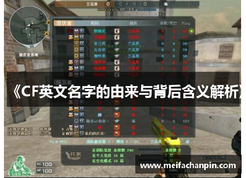 《CF英文名字的由来与背后含义解析》